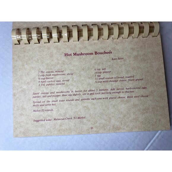 Vintage Spiral-Bound Cookbook Sonoma County Wine & Cheese Vinet Fromage - Picture 4 of 6